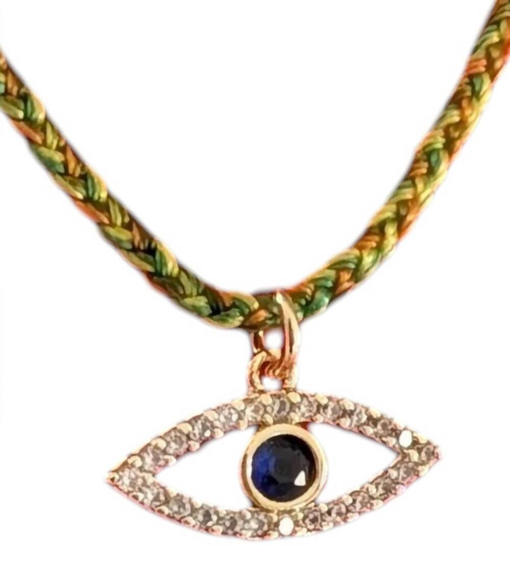 NEW TAI JEWELRY women's braided evil eye charm necklace in neon multicolor